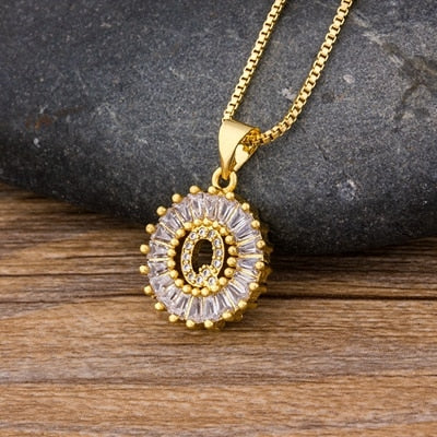 26 Letters Charm Gold Name Necklace Pendant