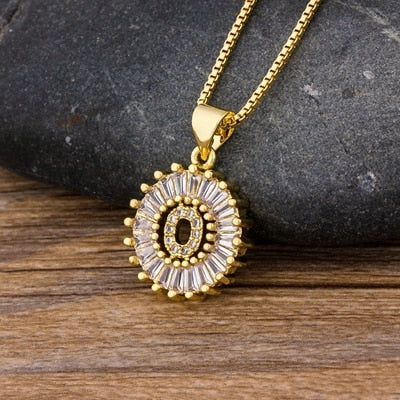 26 Letters Charm Gold Name Necklace Pendant