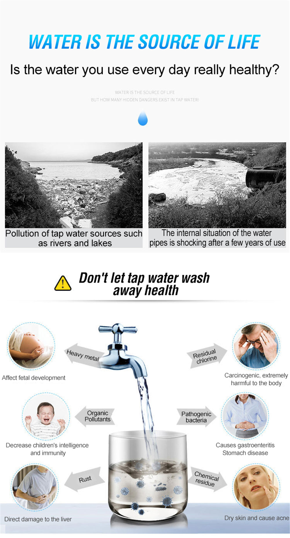 5-layers Purifier Tap Filter  Activated Carbon