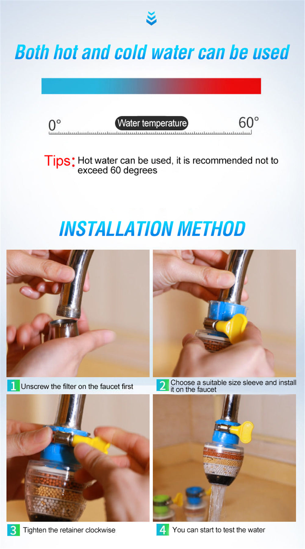 5-layers Purifier Tap Filter  Activated Carbon