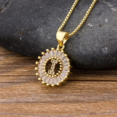 26 Letters Charm Gold Name Necklace Pendant